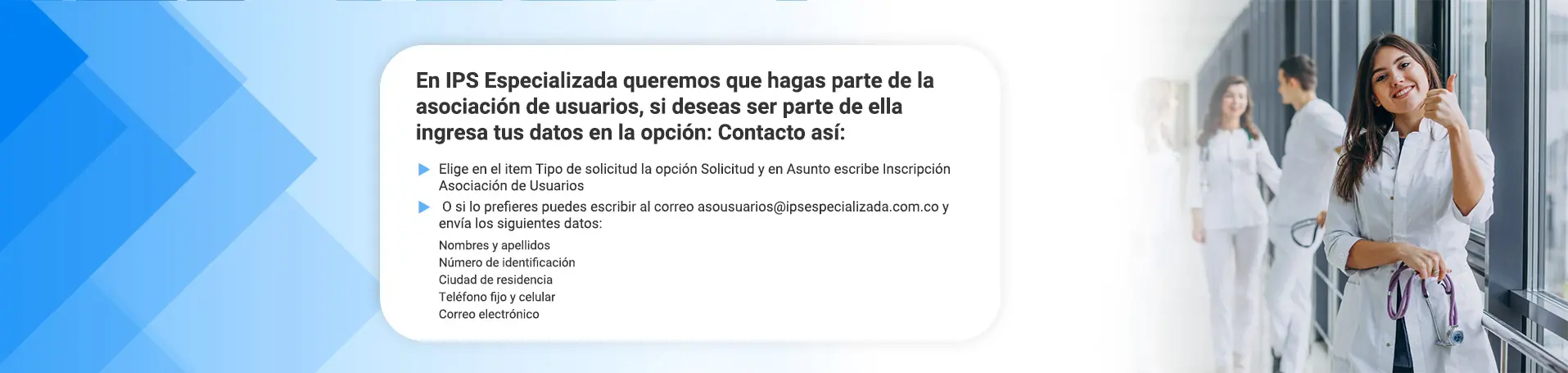 haz parte de la asociación de usuarios